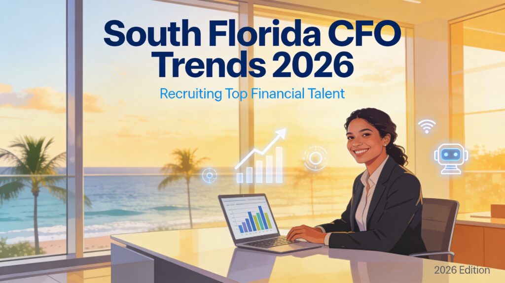 South Florida CFO Hiring Trends 2026 happy professional in sunny office